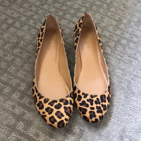 J. Crew Shoes - J. Crew Calf Hair Leopard Heeled Loafers 7.5